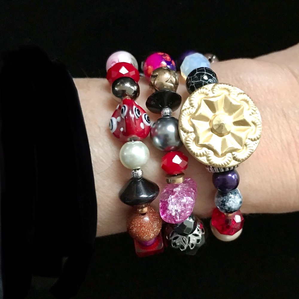 Handmade Bracelet with Vintage and Contemporary Elements (NB80-9H)